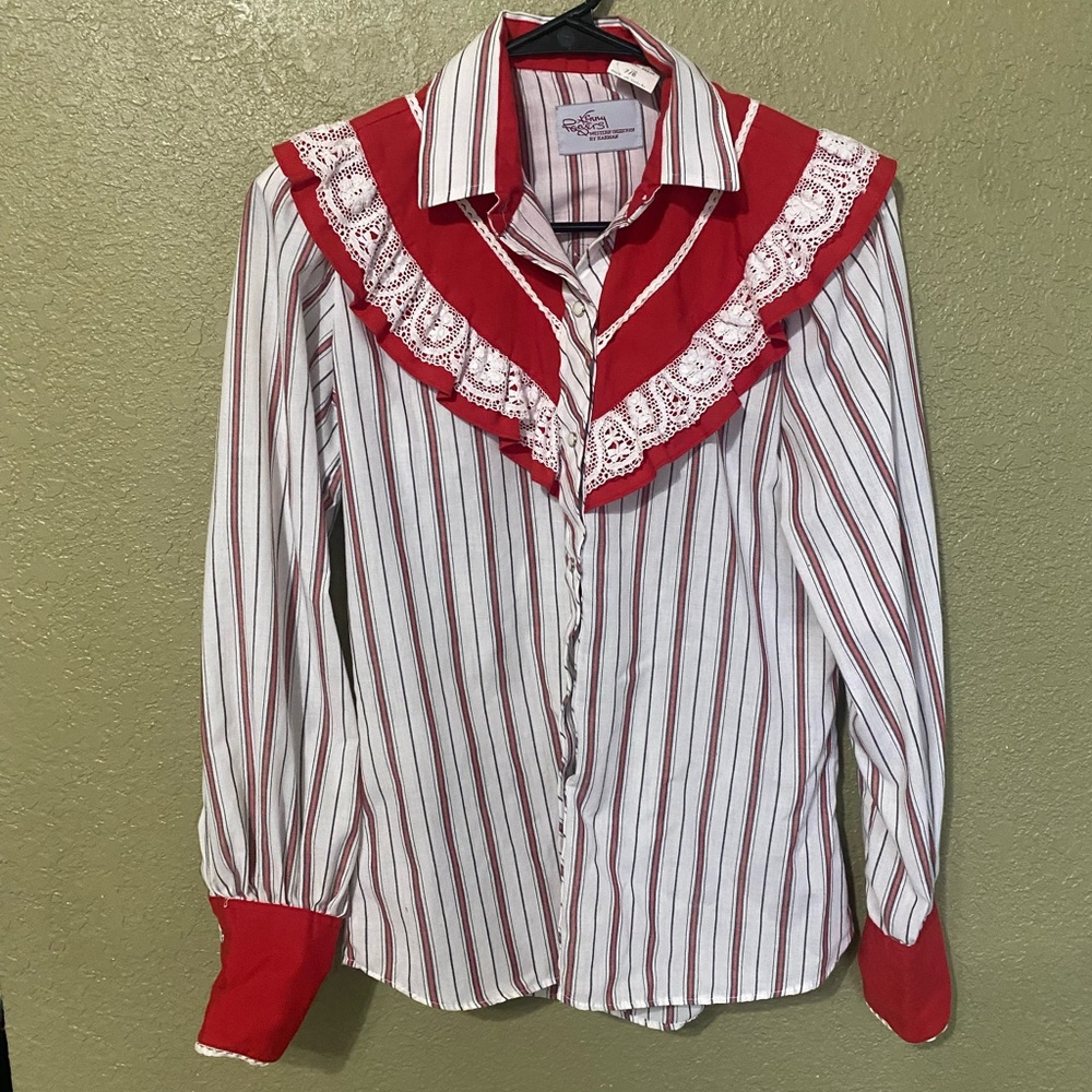 Vintage Kenny Rogers Western Striped Button Down